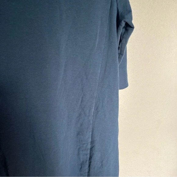 J JILL ~ Pure Jill Pima Cotton Blend Blue Grey Dress with Pockets - Picture 4 of 9